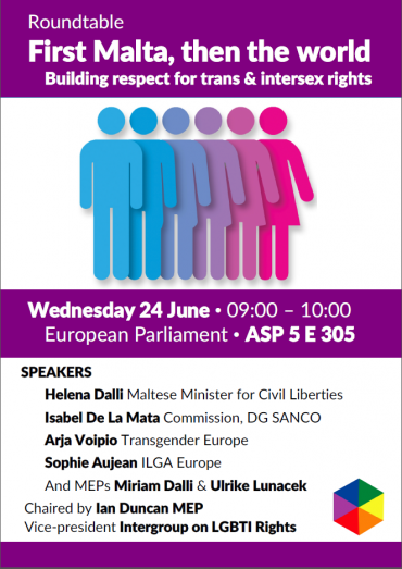 Upcoming event: First Malta, then the world – building respect for trans and intersex rights